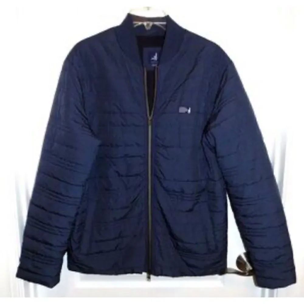 Johnnie-O Jacket Outdoor Navy Blue Daily Zipper Lined Jacket Size M